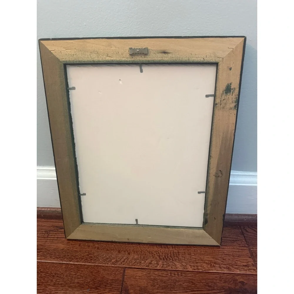 Vintage Country Farmhouse Kitchen Poem Framed Wall Art Green 10.5 x 12.5
